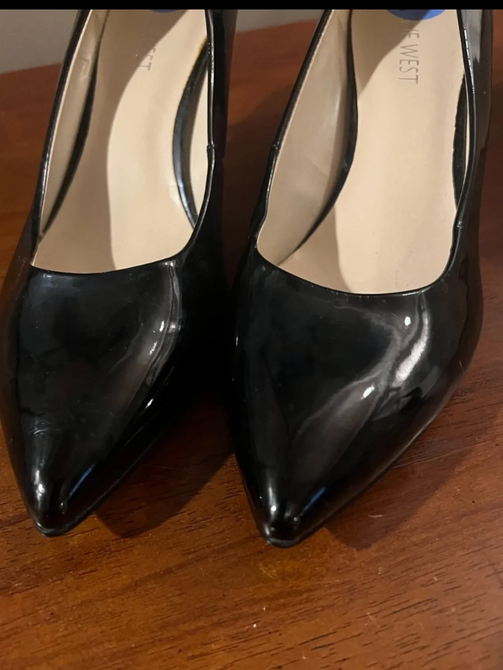 Nine West Black Patent Leather Pointed Toe Pumps Heels Women’s 6.5 Classic
